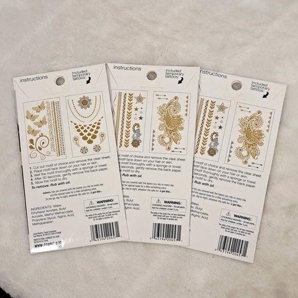 Scunci Tattoo Sheets 3 Packages - Picture 2 of 3